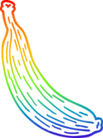 rainbow gradient line drawing cartoon yellow banana png