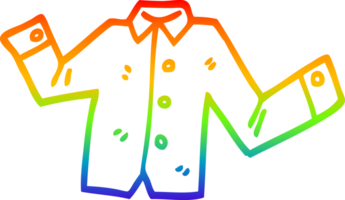 camicia casual del fumetto di disegno a tratteggio sfumato arcobaleno png