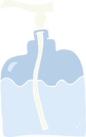 flat color illustration of a cartoon pump bottle png