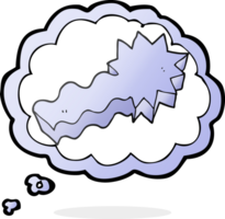 thought bubble cartoon shooting star png