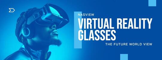 Virtual Reality Glasses Technology Facebook Cover template