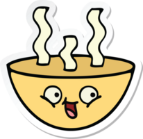 autocollant d'un joli dessin animé bol de soupe chaude png