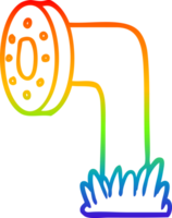 rainbow gradient line drawing cartoon pipe png