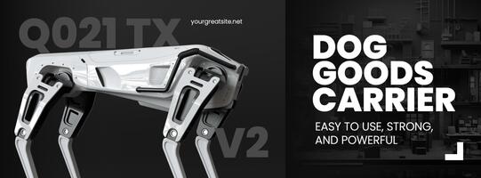 Monochorme Robot Technology Facebook Cover Template