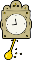 cartoon ticking clock with pendulum png