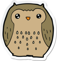 sticker of a cute cartoon owl png