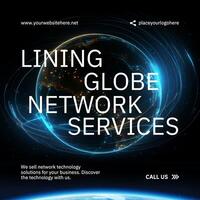 Lining Globe Network Instagram Post template