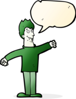 cartoon happy vampire with speech bubble png