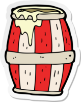 sticker of a cartoon barrel png