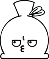 line drawing cartoon sack png