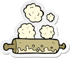 sticker of a cartoon rolling pin png