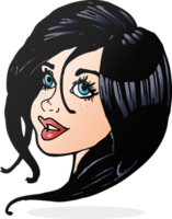 cartoon pretty female face png