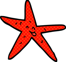 doodle feliz peixe estrela dos desenhos animados png