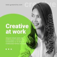 Green and Gray Minimalist Creative Business Linkedin Post template