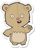 sticker of a cartoon teddy bear png