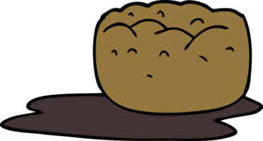 tecknad doodle yorkshire pudding och sås png