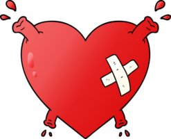 cartoon heart squirting blood png