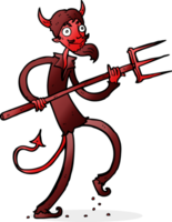Cartoon-Teufel mit Mistgabel png