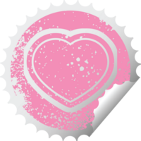 heart symbol graphic distressed sticker png