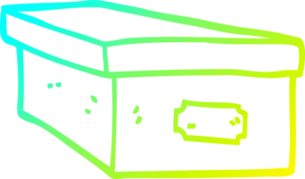 caja de archivo de oficina de dibujos animados de dibujo de línea de gradiente frío png