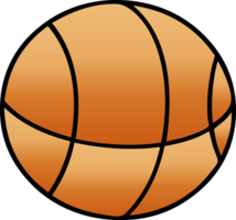 farbverlauf schattierter cartoon-basketball png