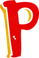 lettera di cartoni animati p png