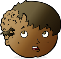 cartoon boy with ugly growth on head png