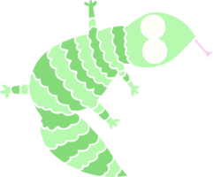 flat color style cartoon lizard png