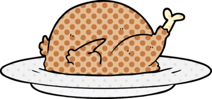 cartoon cooked turkey png