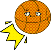 Cartoon-Basketball im Comic-Stil png