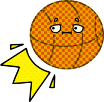 basquete de desenho animado estilo quadrinhos png