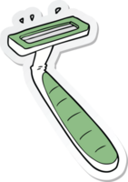sticker of a cartoon disposable razor png