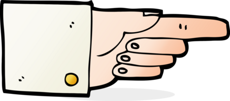 cartoon pointing hand png