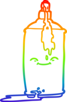 rainbow gradient line drawing cartoon spray paint can png