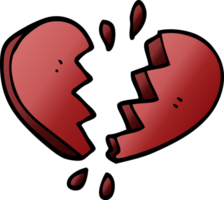 cartoon doodle broken heart png