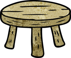 dessin animé petit tabouret en bois png