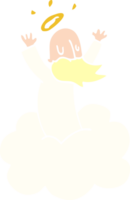 deus do doodle dos desenhos animados na nuvem png