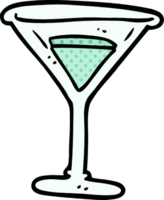 cartoon doodle martini png