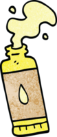 tube de lotion pressé doodle dessin animé png