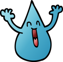 cartoon doodle rain drop png