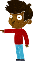 cartoon pointing boy png