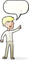 cartoon man pointing with speech bubble png