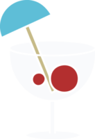 cocktail de fantaisie de dessin animé rétro couleur plate png