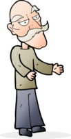 cartoon old man with mustache png