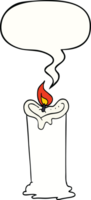 cartoon candle and speech bubble png