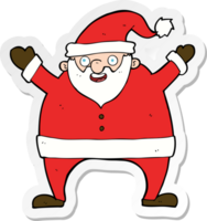 sticker of a cartoon santa claus png