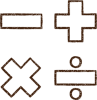 matematik symboler träkol teckning png