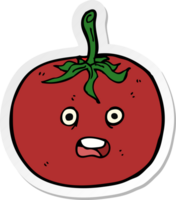 autocollant d'une tomate de dessin animé png