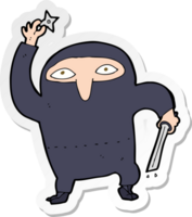 adesivo di un cartone animato ninja png