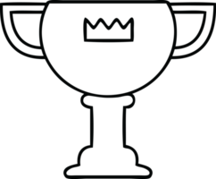 line drawing cartoon gold cup png